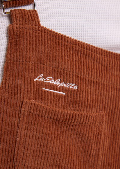 Salopette Velours Marron avec Logo