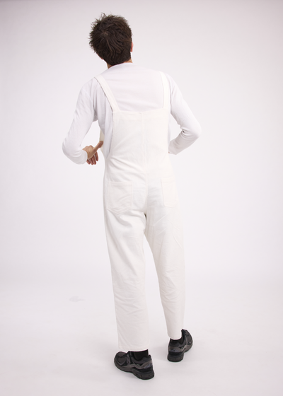 Salopette Velours Blanche Masculine