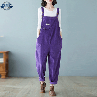 Salopette Velours Prune