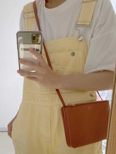 Salopette Jean<br> Jaune Pastel