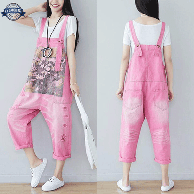 Salopette en Denim Rose
