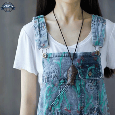 Salopette Jean Bleu Clair