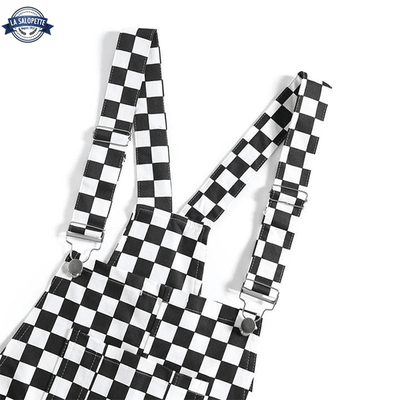 Salopette Noire et Blanche