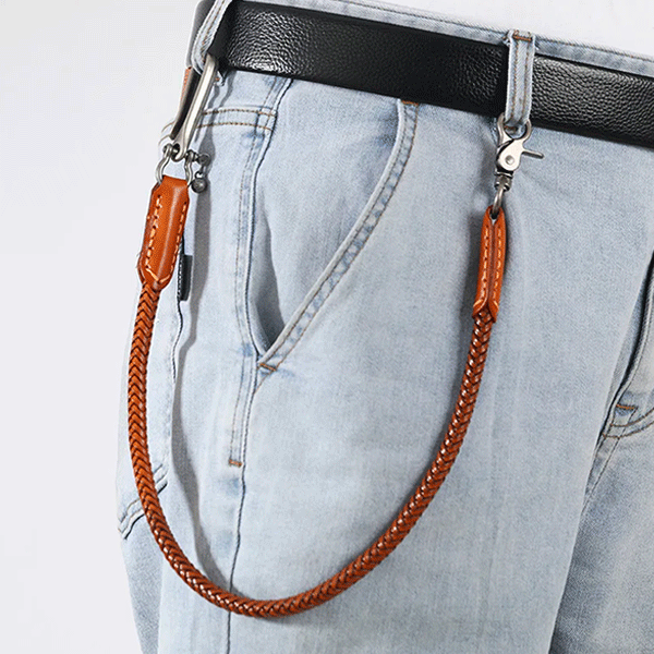 Chaîne En Cuir Et Plomb – Vintage – Occasion