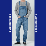 Джинсовые комбинезоны<br> Синие мужские джинсы