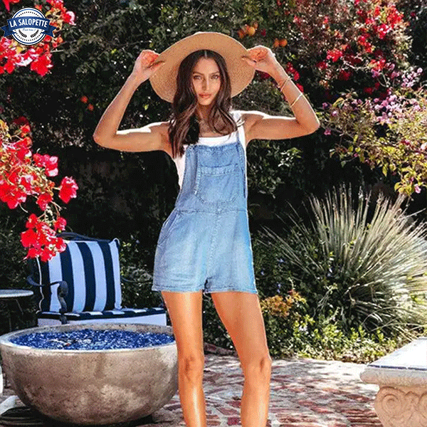 Short salopette jean hotsell