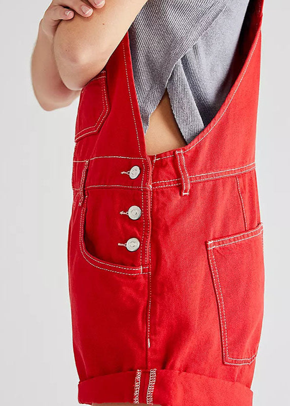 Kurze Latzhose Garance Rot
