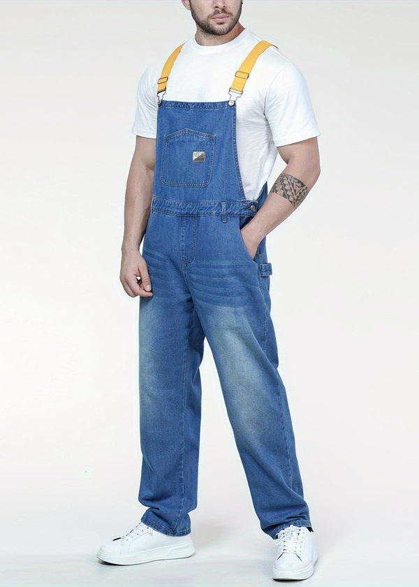 Lee - Salopette unisexe décontractée en jean style workwear - Délavage