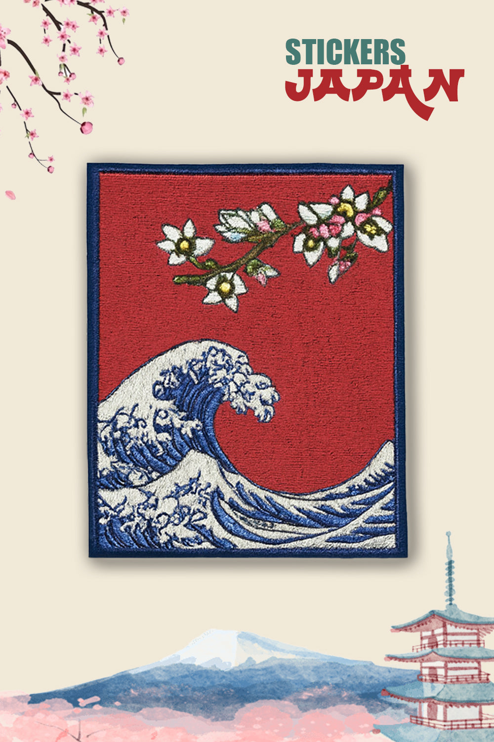 Patch Thermocollant Vague Japonaise