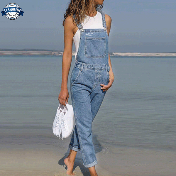 Salopette jeans donne clearance