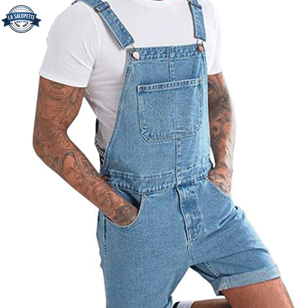 Salopette en jean pour homme - Bleu - Pantalon cargo - Été léger - Longue - Combinaison d'été respirante - Avec poches - Coupe droite - Combinaison à séchage rapide - Couleur unie, bleu ciel, L Salopette en jean pour homme - Bleu - Pantalon cargo - Été léger - Longue - Combinaison d'été respirante - Avec poches - Coupe droite - Combinaison à séchage rapide - Couleur unie, bleu ciel, L