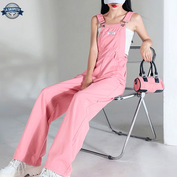 Salopette Jean<br> Rose Poudré