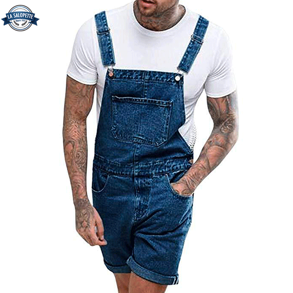 Salopette Short<br> Bleue Marine