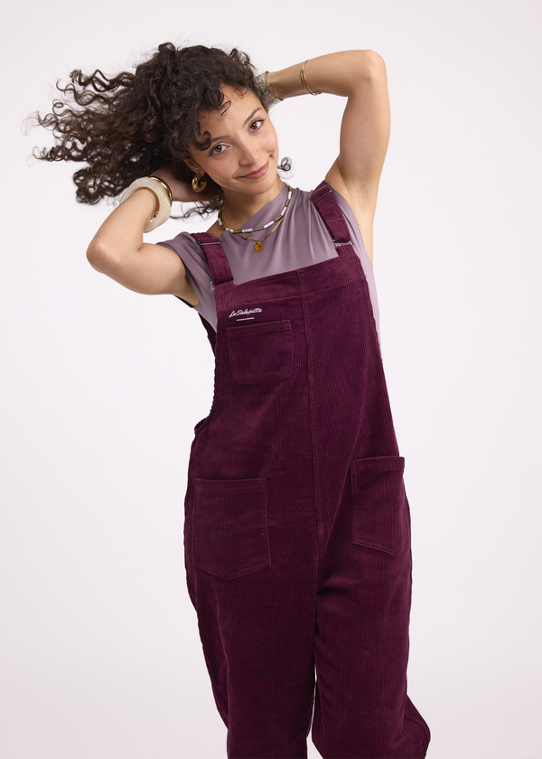 Latzhose Cord Burgundy
