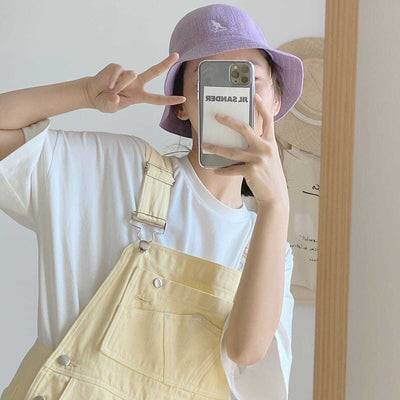 Salopette Jean<br> Jaune Pastel
