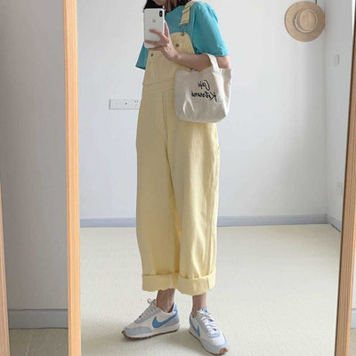 Salopette Jean<br> Jaune Pastel