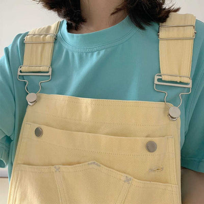 Salopette Jean<br> Jaune Pastel