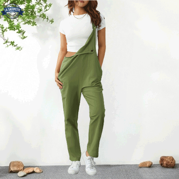 Kleid Latzhose Olivgrün
