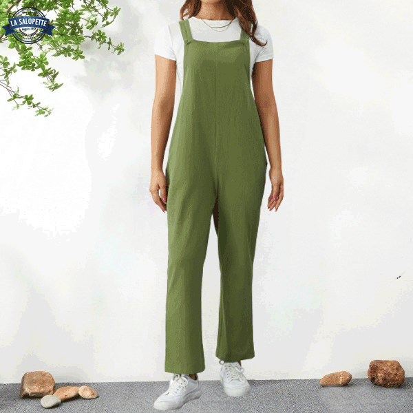 Kleid Latzhose Olivgrün