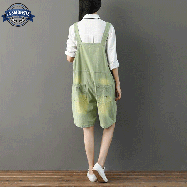 Salopette Short<br> Verte Pachira
