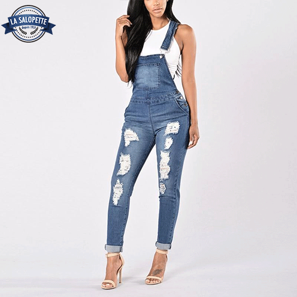 Salopette jean discount slim