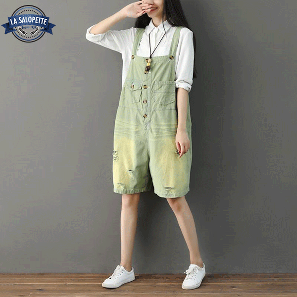 Salopette Short<br> Verte Pachira