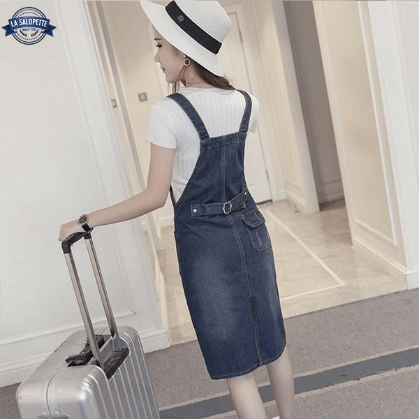 Kleid Latzhose aus Jeans Luana