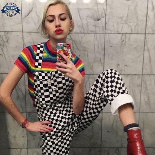 Salopette Vintage<br> à Damier Sukre