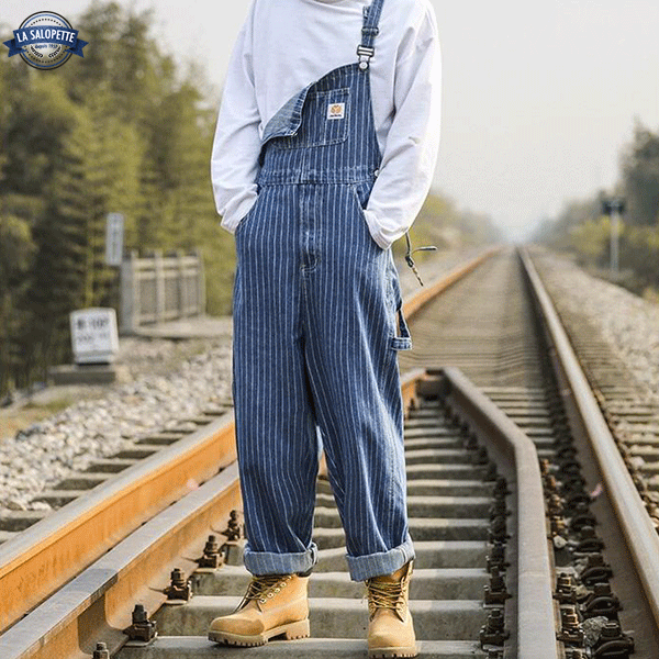 Salopette Jean<br> à Rayures Homme Raincoat