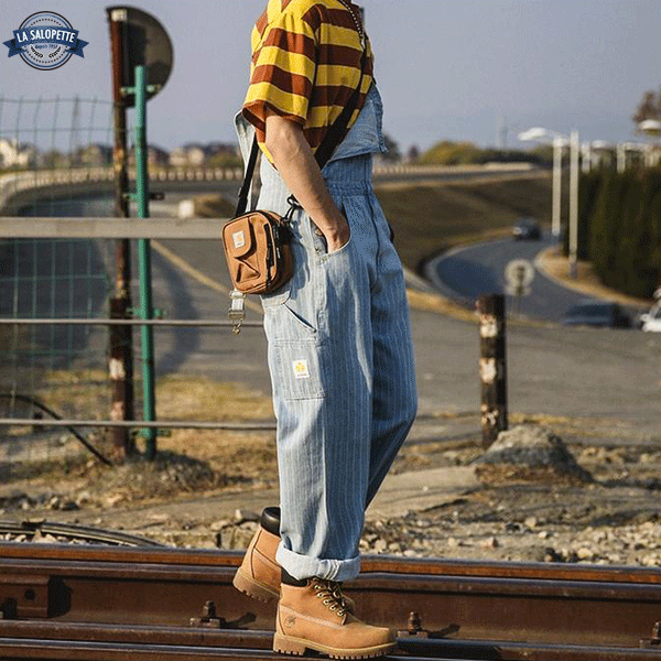 Salopette Vintage<br> à Rayures Homme Duffle