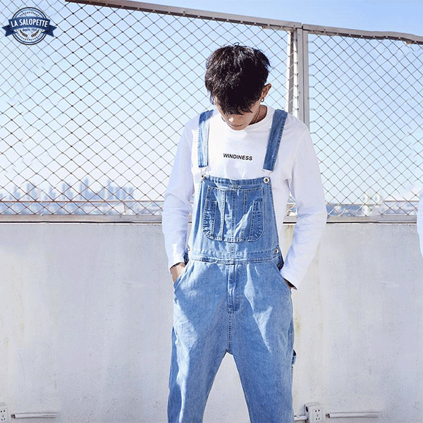 Salopette Jean<br> Bleue en Denim Clair Leto