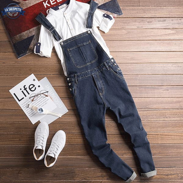 Salopette Jean<br> Bleu Foncé Farmer