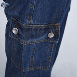 macacão jeans<br> Pé de Elefante Kaïté 