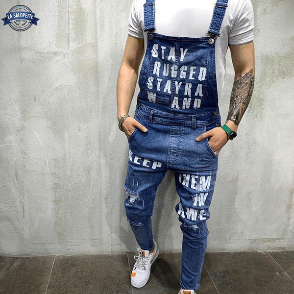 Salopette Jean<br> Bleue Claire Homme Cidibe®
