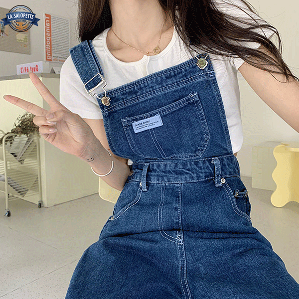Salopette Jean<br> Taille Haute Prusse