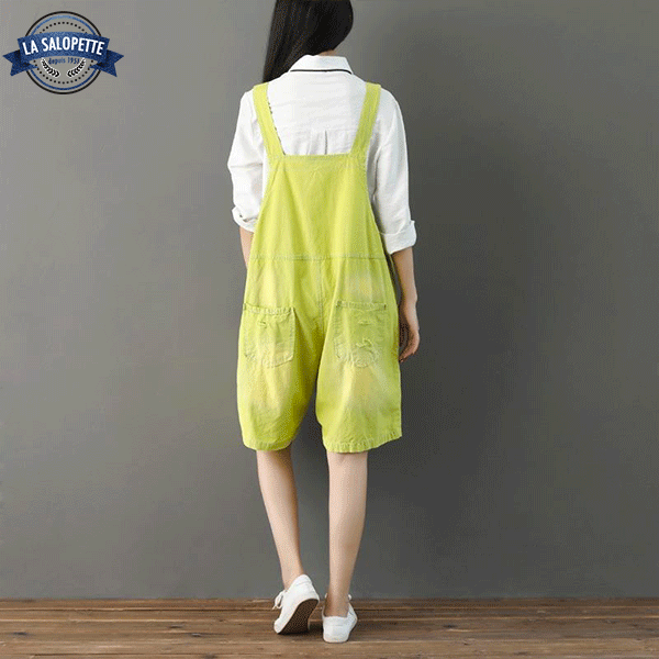 Latzhose Short Gelb von Biru