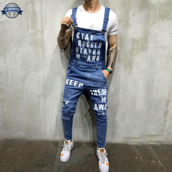 Salopette Jean<br> Bleue Claire Homme Cidibe®