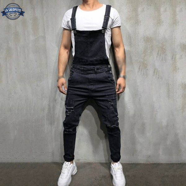 Salopette Jean<br> Noire Sizy Homme