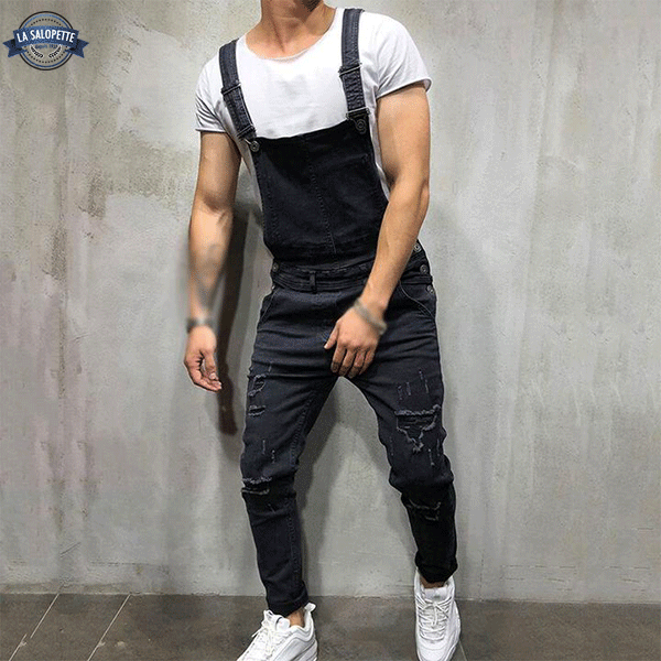 Salopette Jean<br> Noire Sizy Homme
