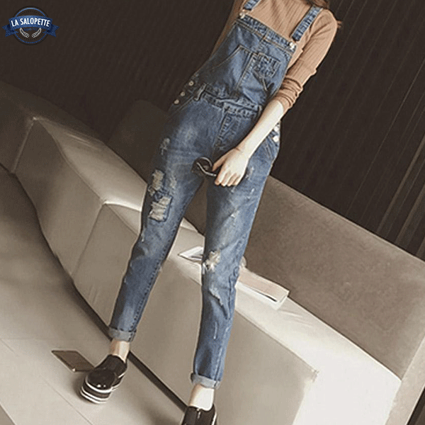 Salopette en Jean<br> Tissu Fin Moderne