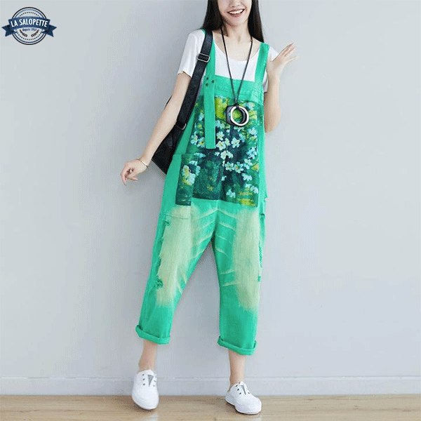 Salopette en Jean<br> Vert Kawaii