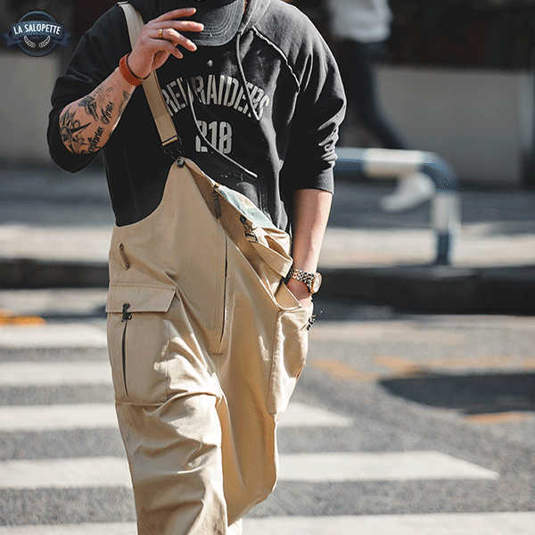 Salopette de Travail<br> Oversize Beige
