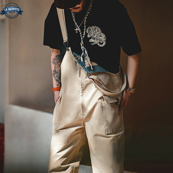 Salopette de Travail<br> Oversize Beige