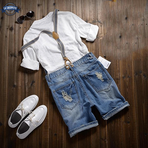 Salopette Short<br> avec Bretelle détachée