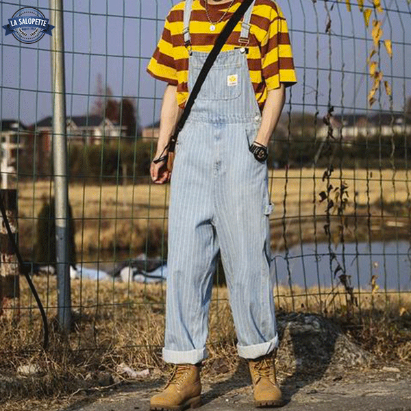 Salopette Vintage<br> à Rayures Homme Duffle
