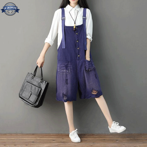 Salopette en Jean<br> Violette Tainan